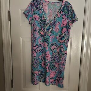 Lilly Pulitzer Pink and Blue Paisley Mini Dress